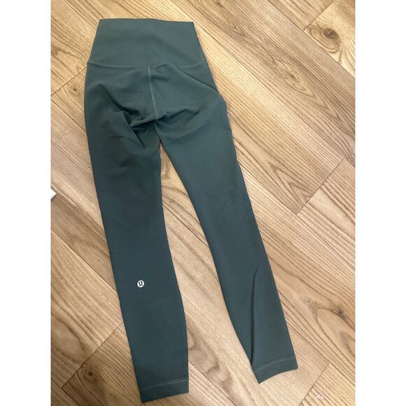 Lululemon Wunder Under Leggings Womens Size 0 Green - Picture 3 of 4
